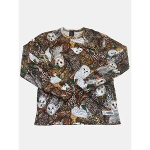 OVO October's Very Own Men's Size L Owl Camo Long Sleeve Thermal Drake Owl